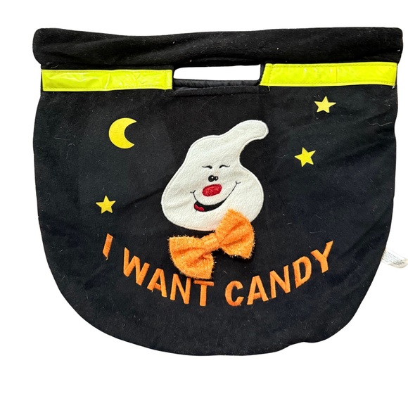 Boutique Black Halloween Tote‎ with Ghost Design Trick or Treat - Picture 2 of 2